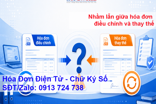 Nhầm lẫn giữa hóa đơn điều chỉnh và thay thế