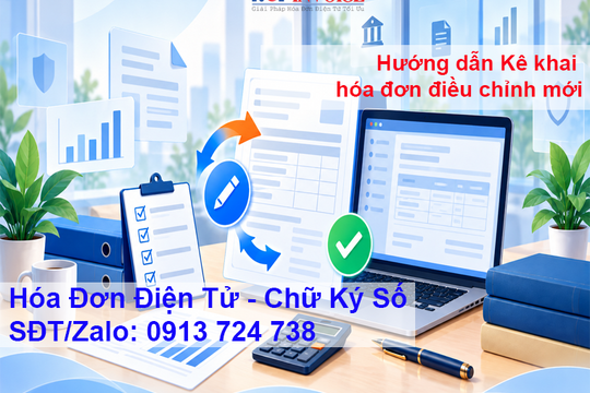 Hướng dẫn Kê khai hóa đơn điều chỉnh mới